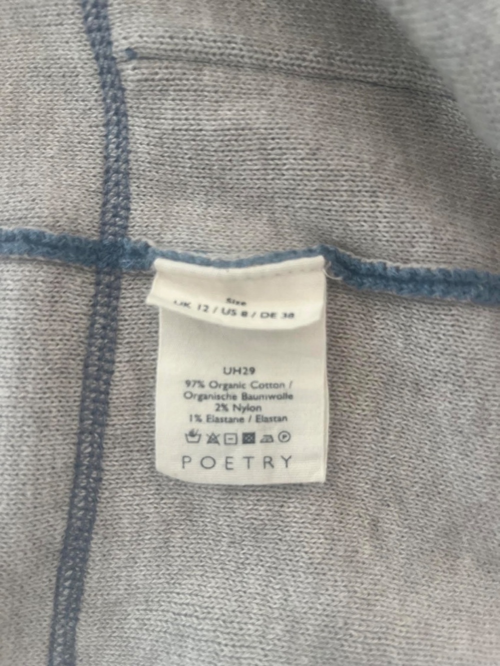 Poetry Organic Cotton Double-Knit Jacket/Sweater Size 12UK, 8 US - Picture 3 of 4